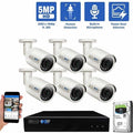 GW Security 8 Channel PoE IP Ultra-HD 5MP Security Camera System, 8ch 4K NVR with 6 x 5MP 2.8mm Fixed Lens Bullet Security Camera, part of GW Security's collection of security cameras for sale