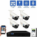 GW Security 5 MP 4 Channel PoE/IP H.265 Security Camera System, 4K NVR &amp; 4 × Outdoor/Indoor 2.8-12mm Varifocal Zoom 5.0 Megapixel 1920P Bullet Security Cameras, part of GW Security's collection of 5MP HD IP POE Security Cameras