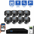 GW Security 8 Channel H.265 IP 5MP Security Camera System, 4K NVR &amp; 5MP HD 1920P Weatherproof AutoFocus 4X Optical Motorized Zoom 8 x Dome IP Security Camera