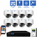 GW Security 8 Channel 5MP Security Camera System, 5MP (2592x1944p) 2.8-12 mm Varifocal Lens 4x Optical Zoom PoE IP 8 Dome Cameras &amp; 4K NVR, part of GW Security's collection of security cameras for sale