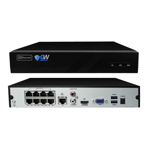 8 Channel NVR Security Camera System with 4 * 8MP IP Bullet 2.8mm Fixed Lens Camera, Human / Vehicle Detection, Built-In Microphone, PoE, White Light - Image 3